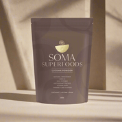 Organic Lucuma Powder by Soma Superfoods, a nutritious superfood with caramel-like flavor, perfect for health food enthusiasts.